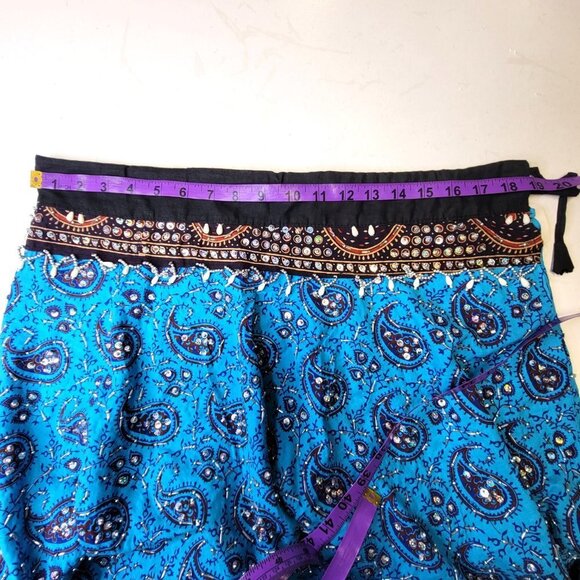 Blue Lehenga Skirt Blouse Set Indian Costume Party Indian Wedding Guest Dress - Picture 5 of 16